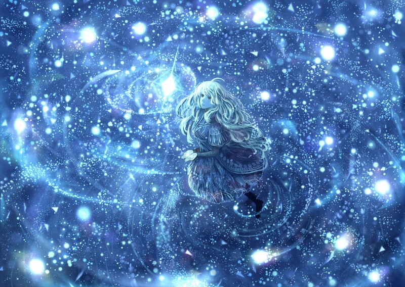 Girl in Starry Space