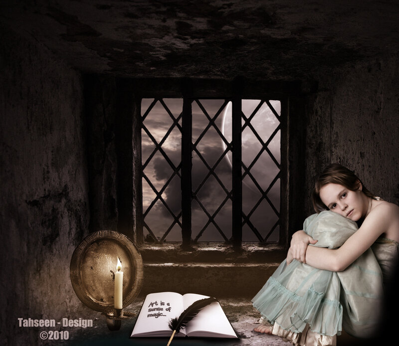 Girl in Stone Room