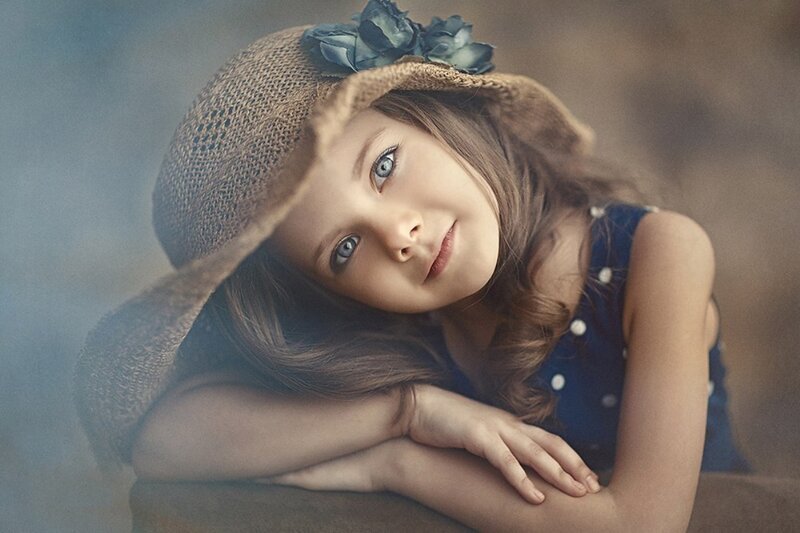 Girl in Straw Hat — Brown
