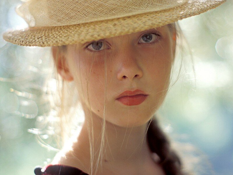 girl in straw hat