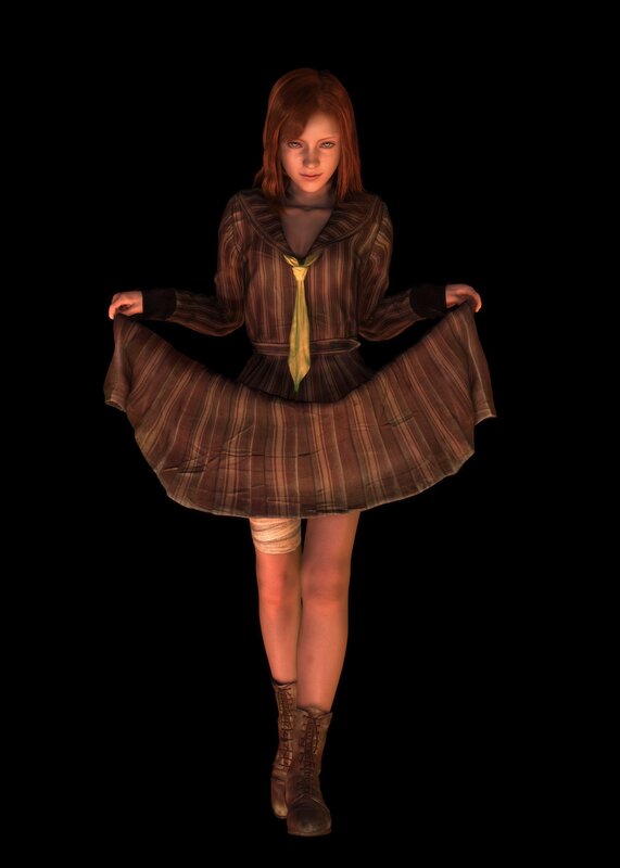 girl in striped dress