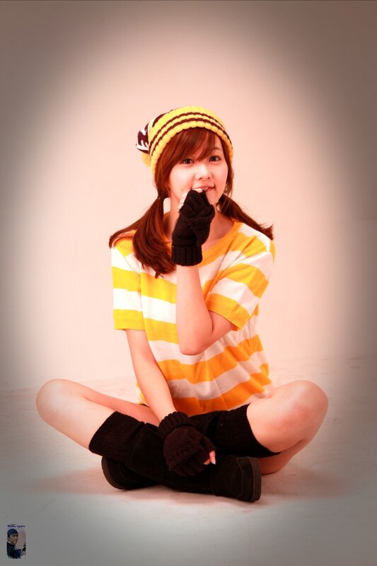 girl in striped outfit
