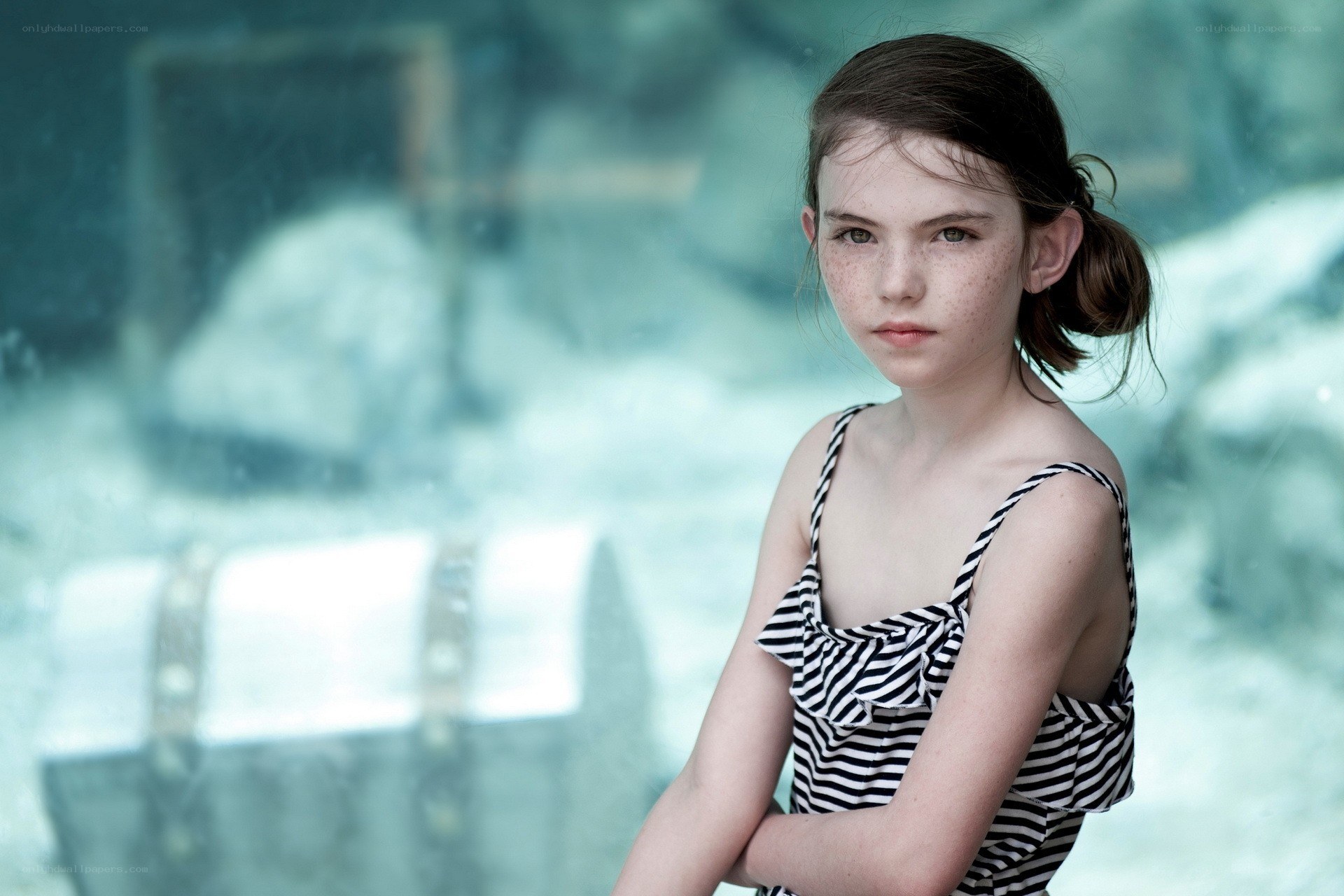 girl in striped top