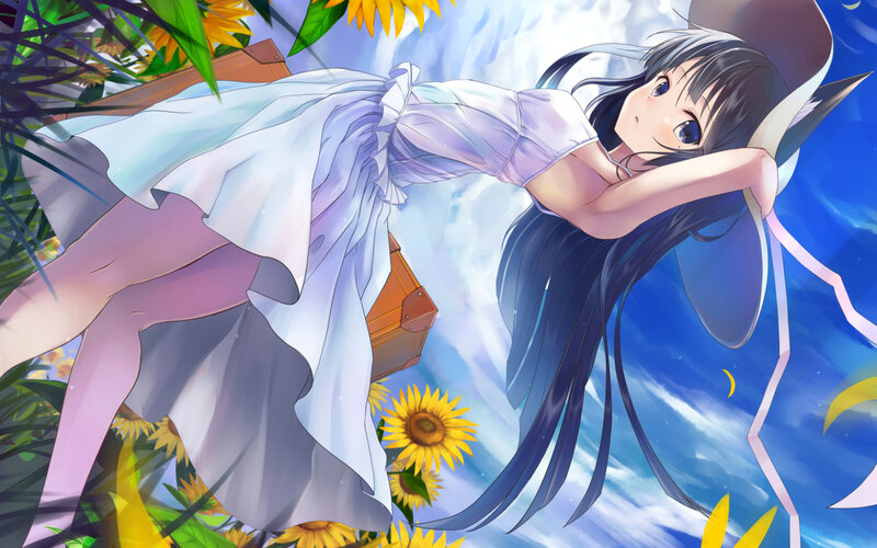 girl in sunflower field