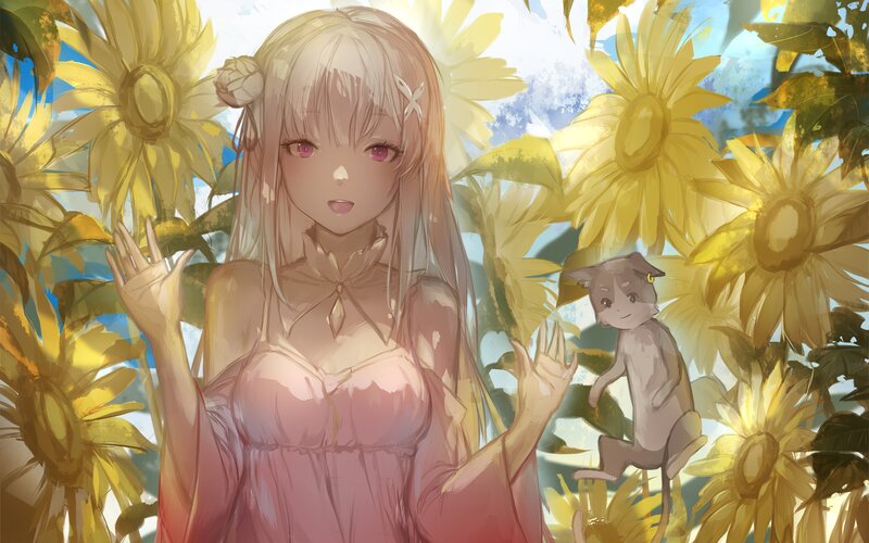 Girl in Sunflowers