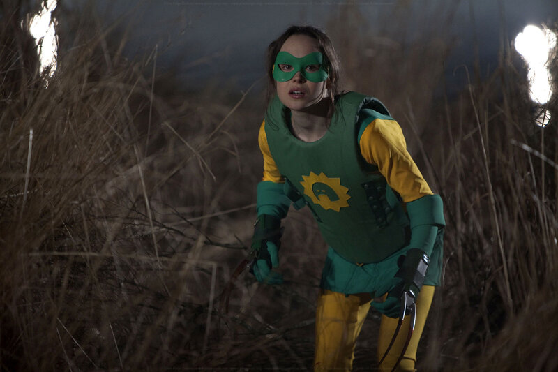 Girl in superhero costume