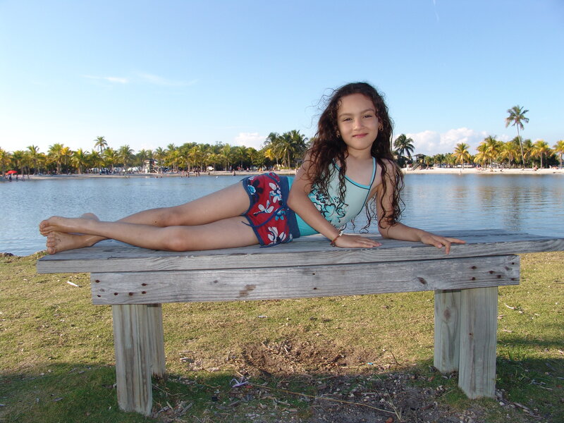 Girl in Swimsuit — Blue