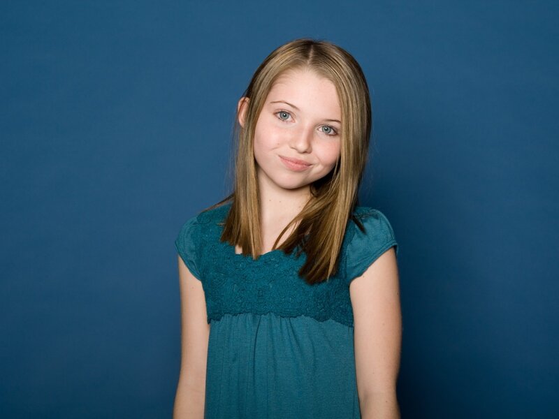 girl in teal dress