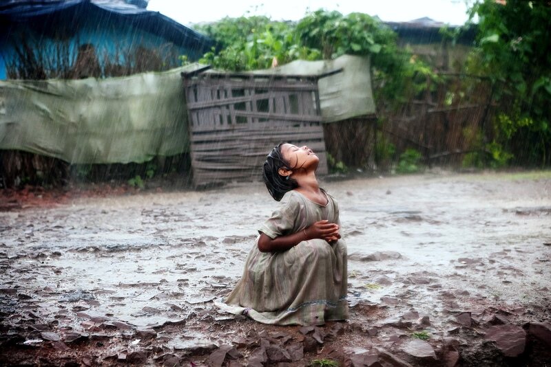 Girl in the rain