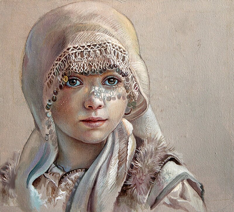 Girl in Traditional Headwear