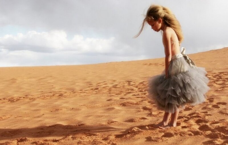 Girl in Tulle Dress