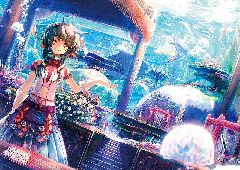 girl in underwater city