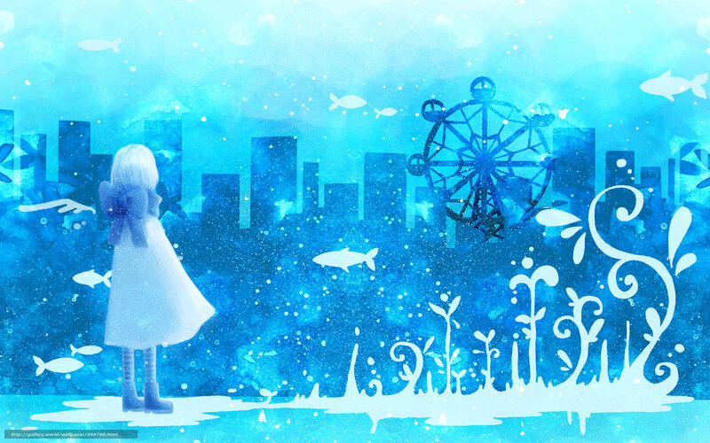 girl in underwater city