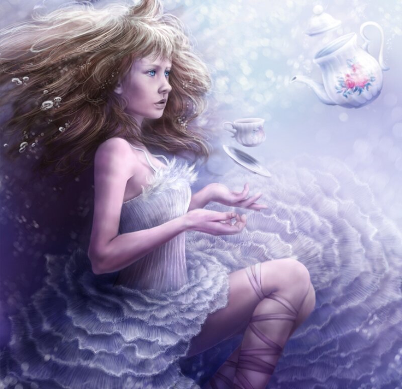 Girl in Underwater Dress