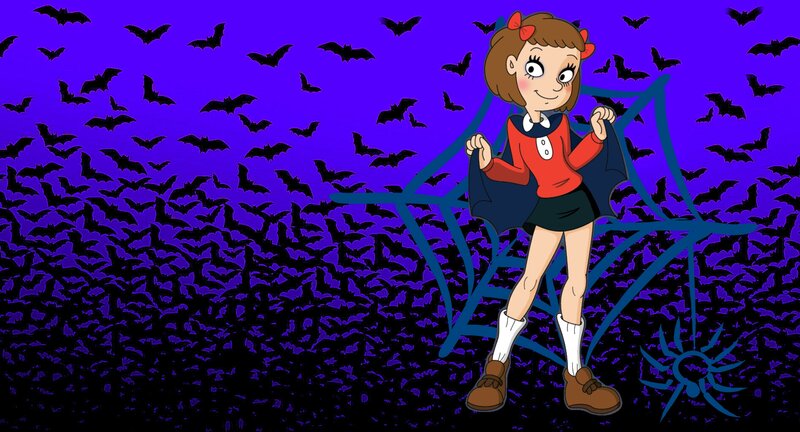 Girl in Vampire Costume