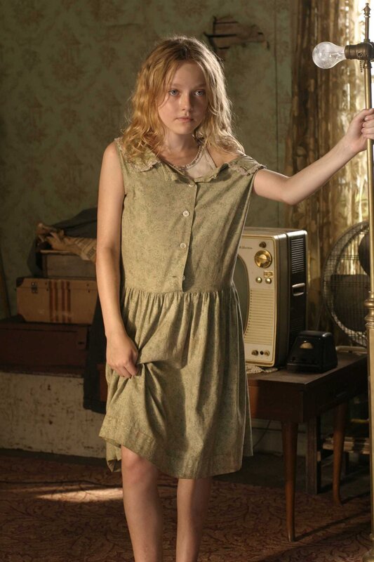 girl in vintage dress