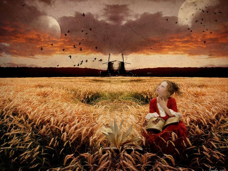 Girl in Wheat Field