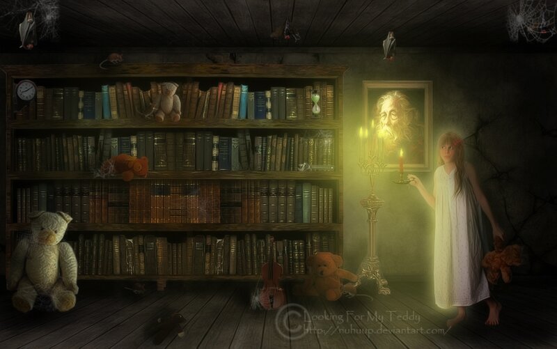 Girl in White Dress — Brown, Creepy