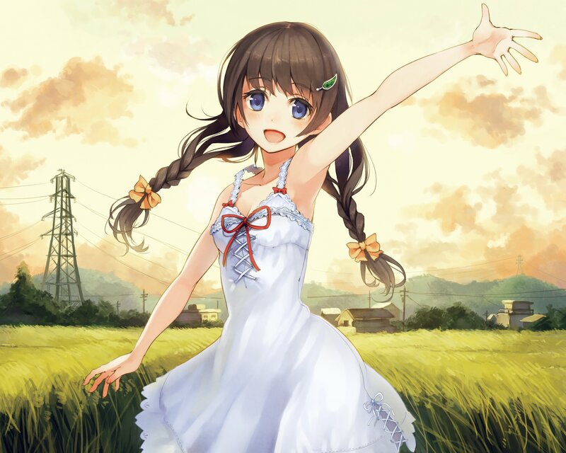 girl in white dress dancing