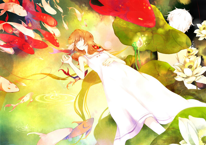 Girl in White Dress — Green, Serene, Afternoon