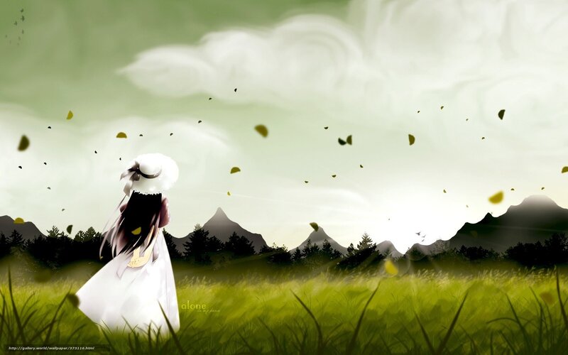 girl in white dress in field