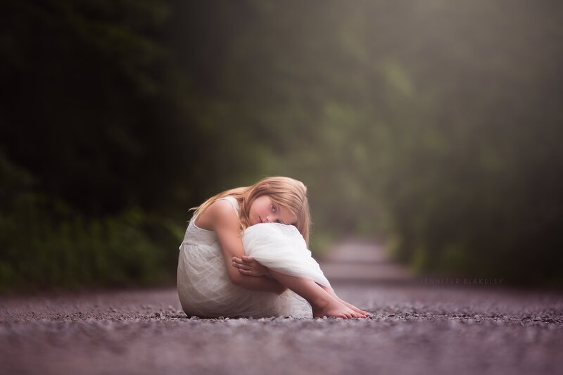 Girl in White Dress — Melancholic, Photograph
