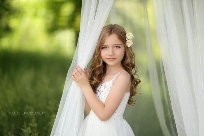Girl in White Dress — Serene, Afternoon, Photograph, Flower