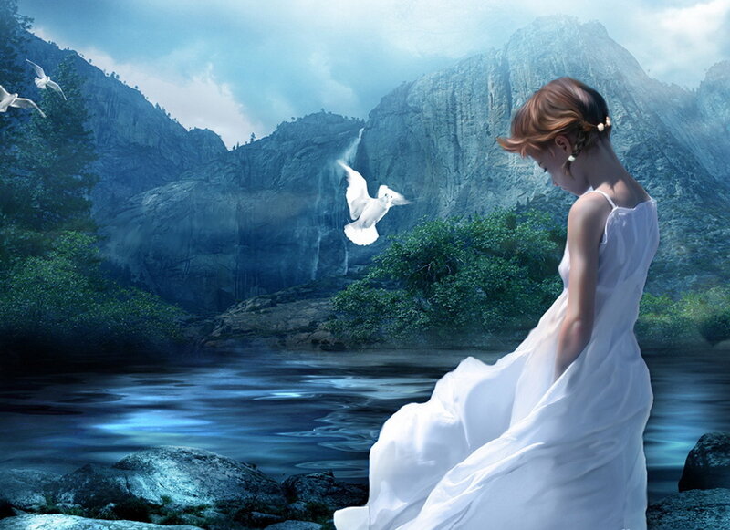Girl in White Dress — Serene