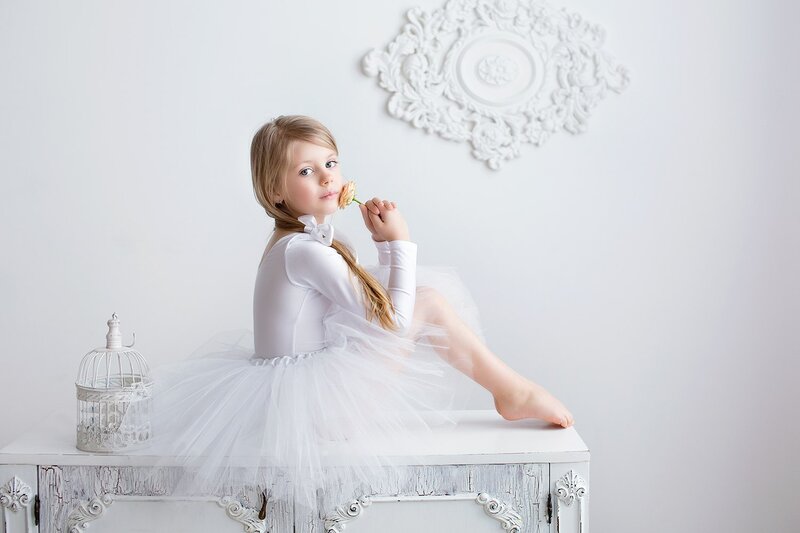 Girl in White Tutu