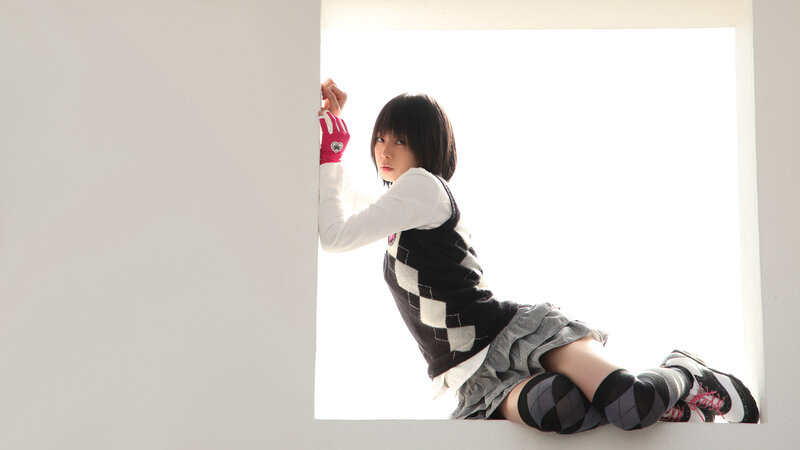 girl in window pose