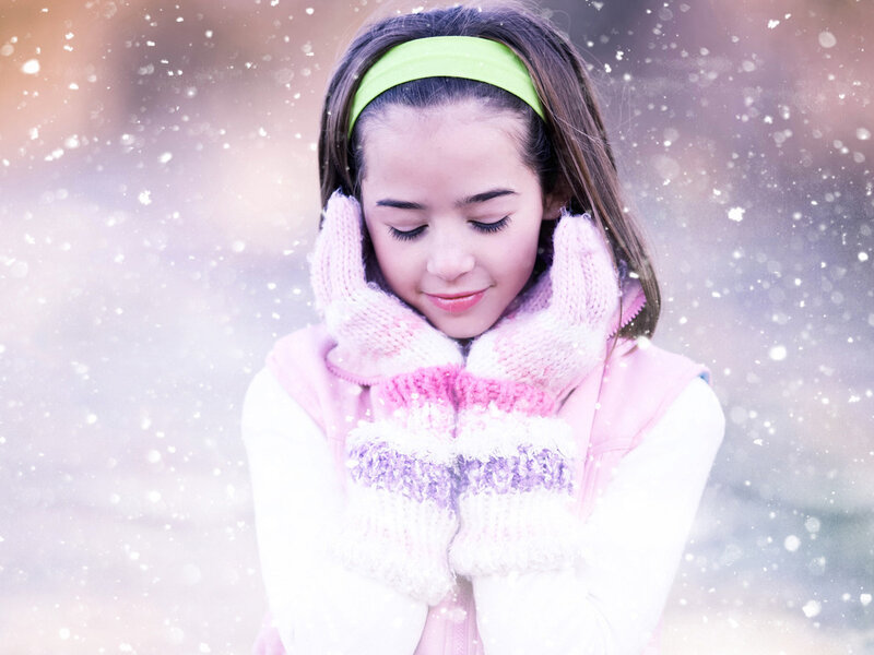Girl in Winter Clothes — Pink