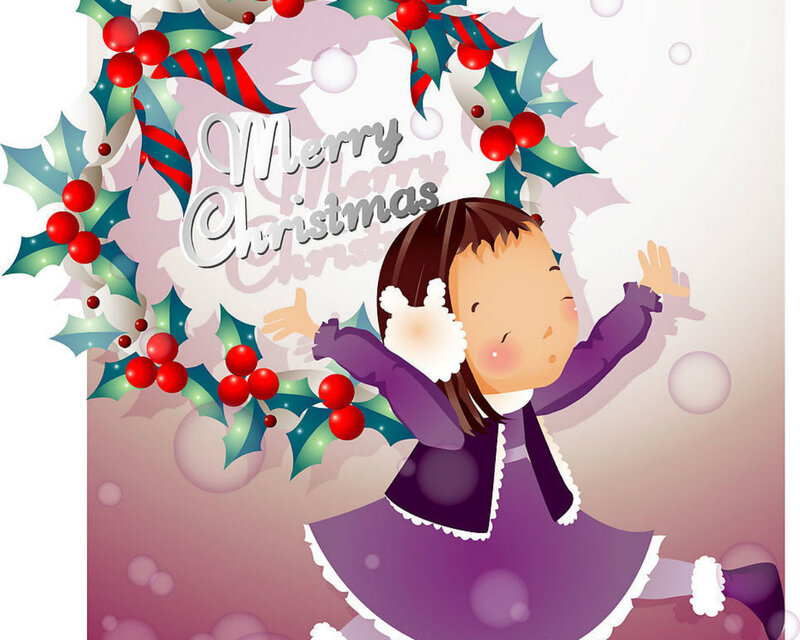 Girl in Winter Clothes — Purple