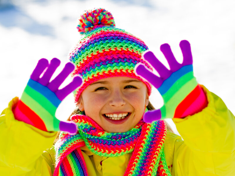 Girl in Winter Clothes — Yellow