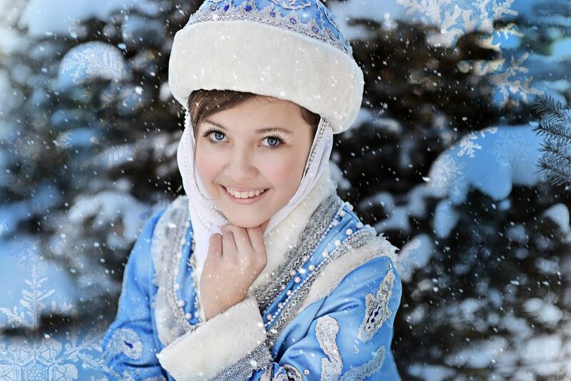 Girl in Winter Costume