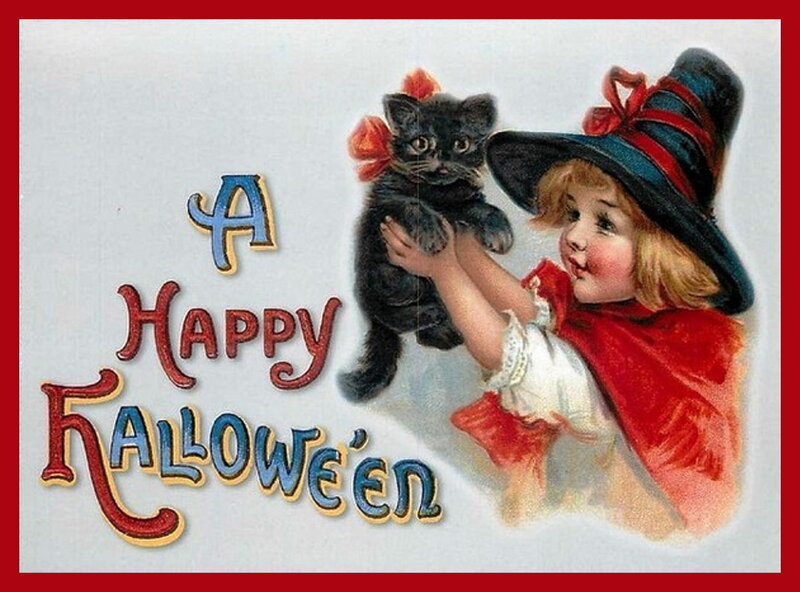 Girl in Witch Costume — Red, Festive