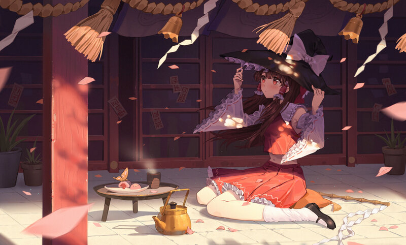 Girl in Witch Hat — Red