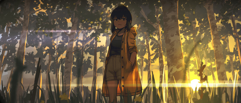 Girl in Yellow Coat — Dramatic
