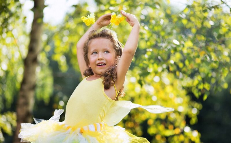 Girl in Yellow Costume