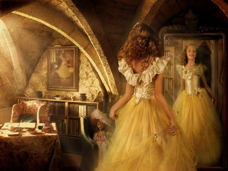 Girl in Yellow Dress — Dramatic, Digital Art