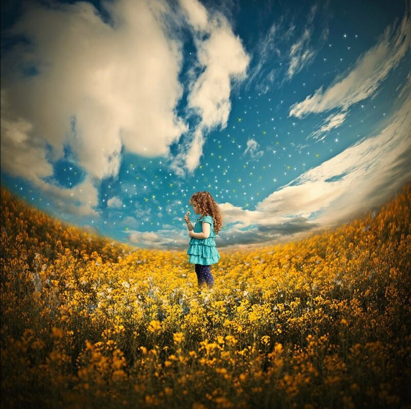 Girl in Yellow Field — Dreamy