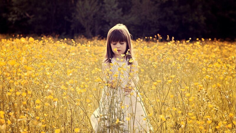 Girl in Yellow Field