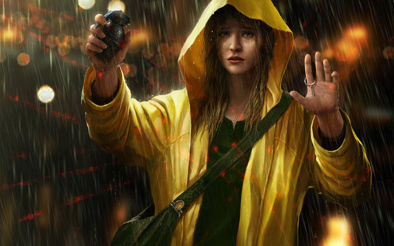 Girl in Yellow Raincoat — Dramatic, Tense