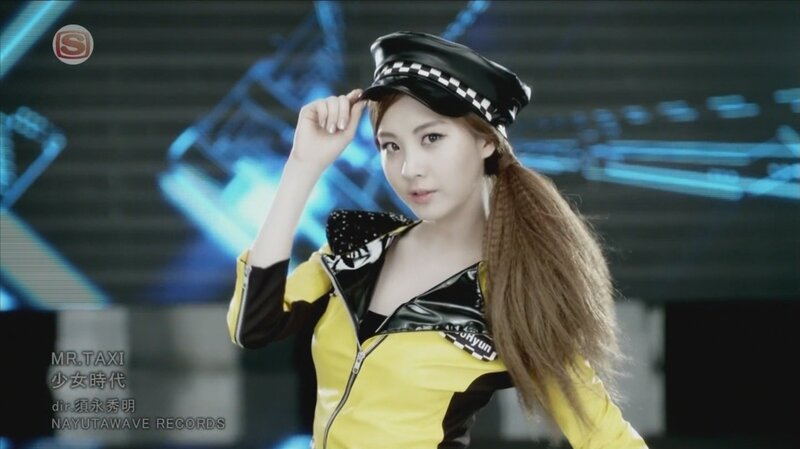 girl in yellow taxi uniform