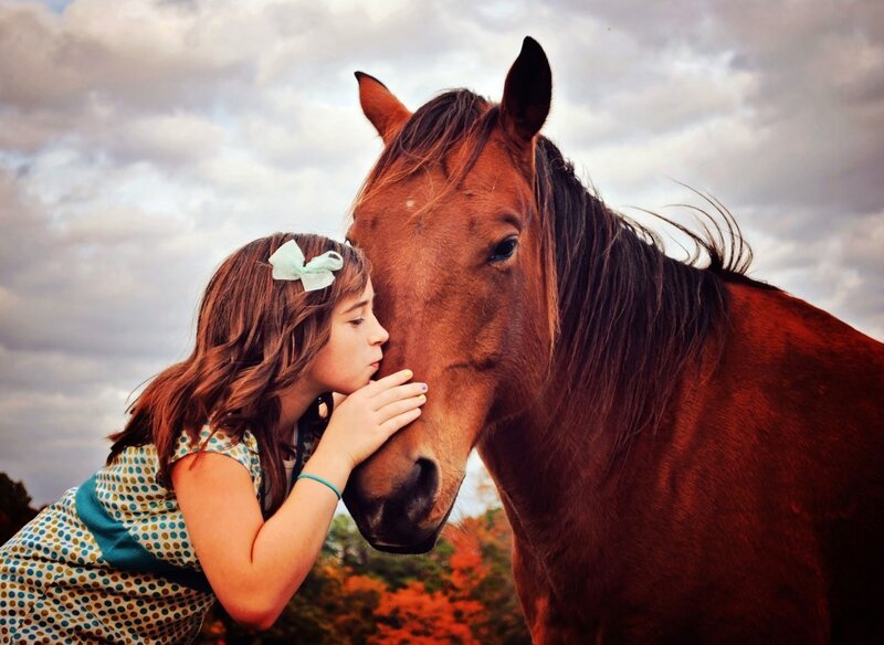 Girl Kissing Horse