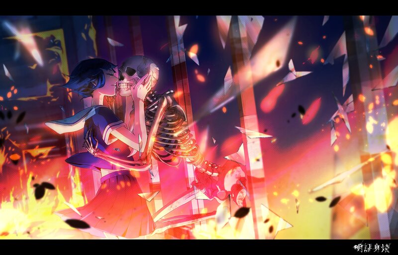 Girl Kissing Skeleton