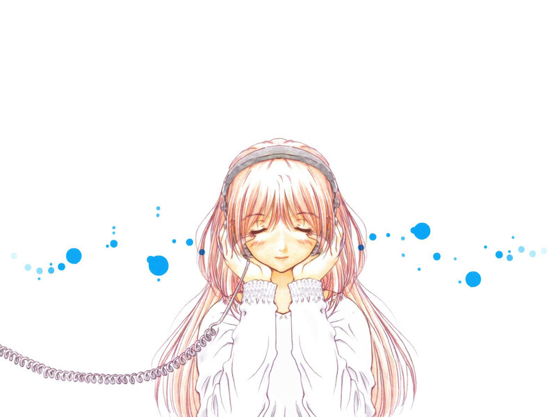 girl listening to music