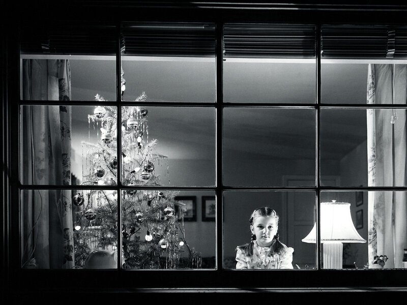 Girl Looking Out Window — Black, Quiet