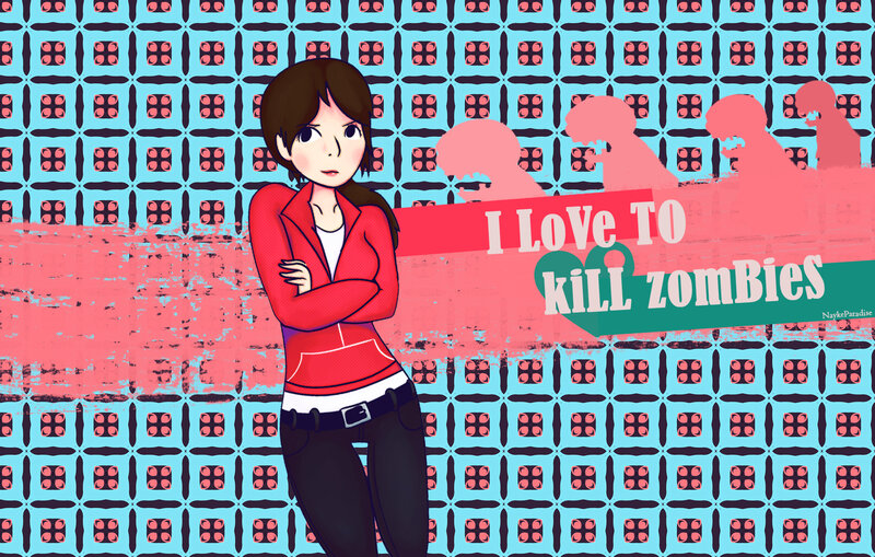 girl loves killing zombies