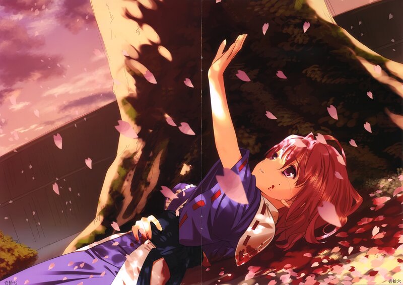 Girl Lying in Cherry Blossoms
