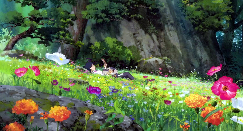Girl Lying in Field